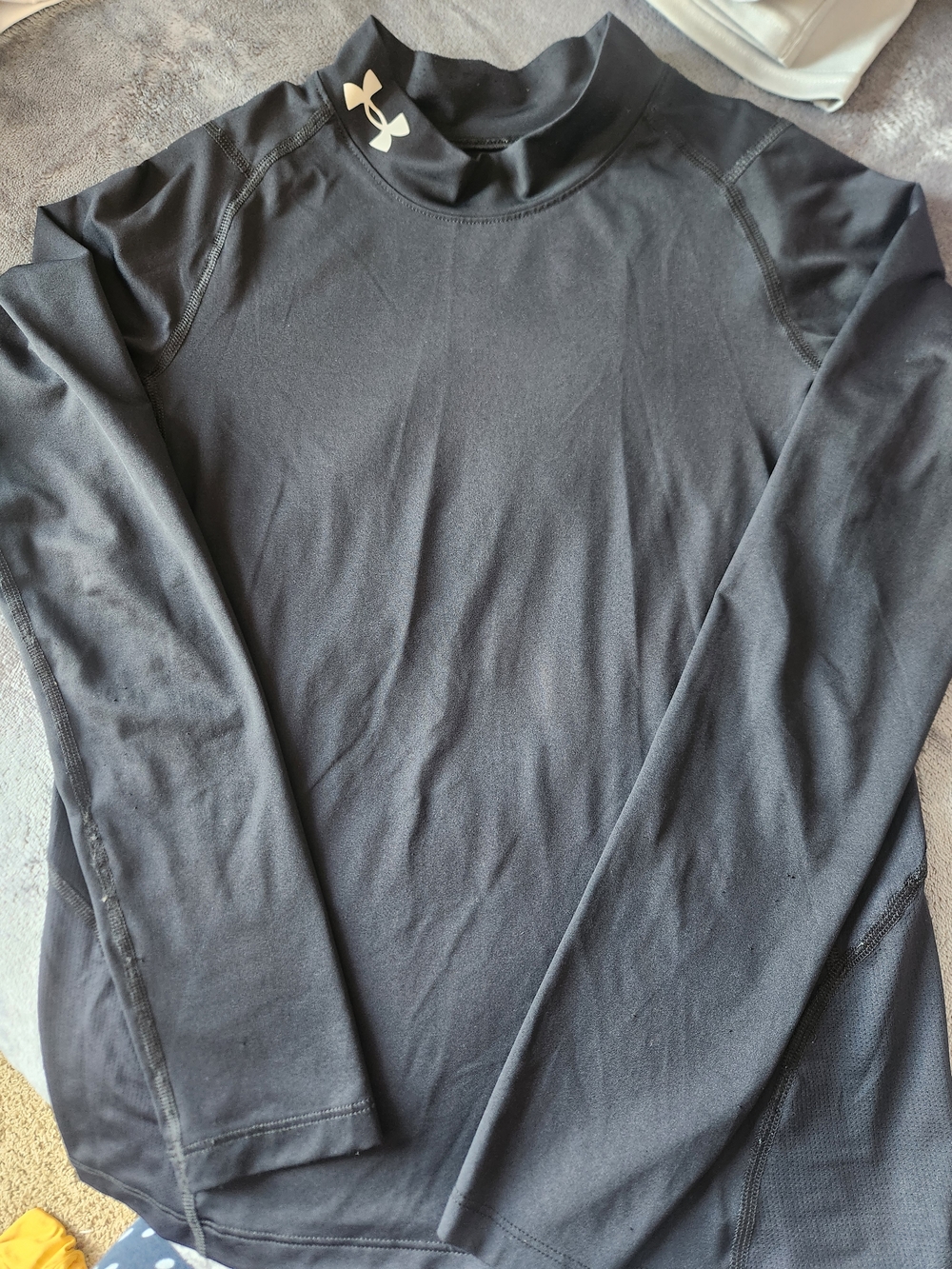 Under Armour Black Long-Sleeve Compression Mock Neck Top